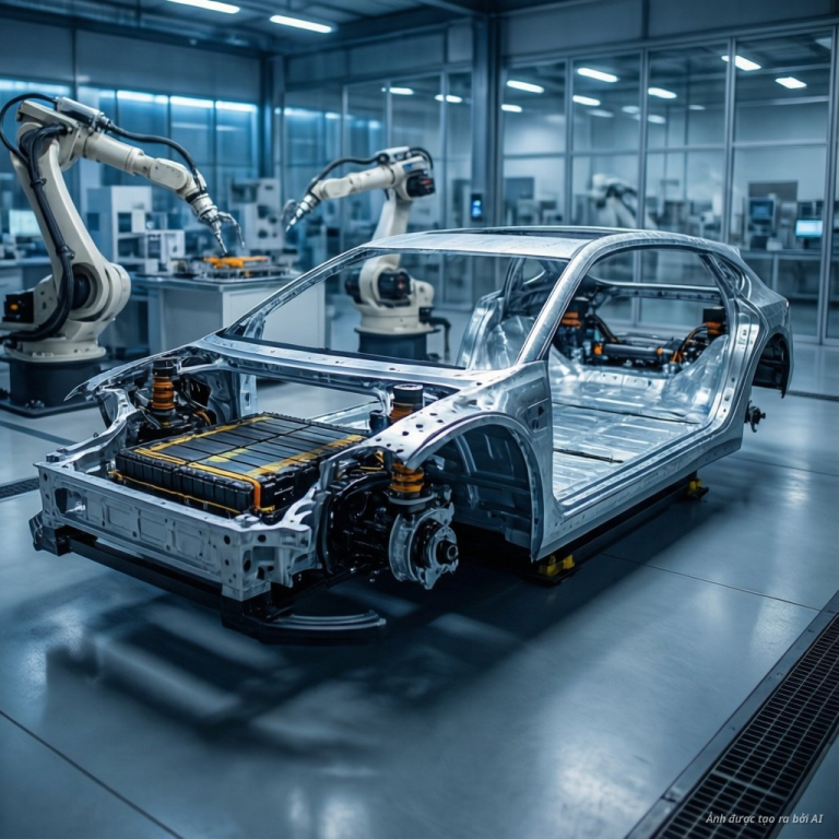 Sustainable electric vehicle design through lightweight materials and disassembly
